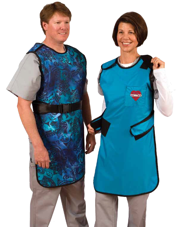 A lightweight 0.25 mm lead equivalence protective apron for shielding  radiological technologists from radiation exposure during