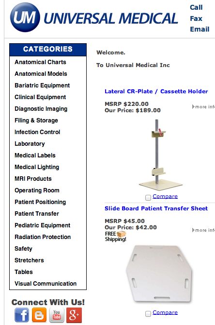 Universal Medical Homepage